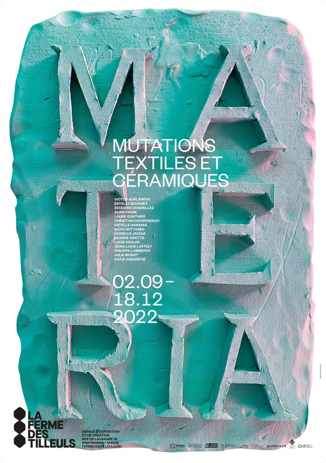 Materia, Mutations textiles et céramiques — © 2022 Estelle Hanania